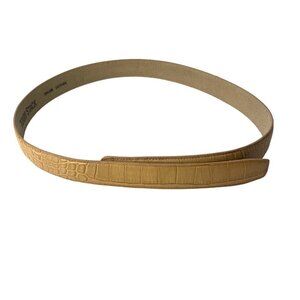 Terry Stack Italian Leather Belt 37.25" Size MED Tan Color Embossed